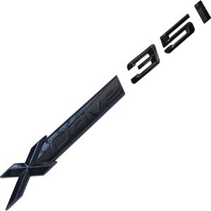 Xdrive 35i Gloss Black Genuine Size Replacement for BMW Xdrive Fender Side/Trunk